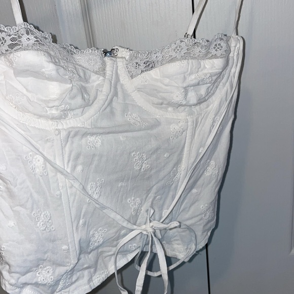 LUVAN LACE CORSET TOP WHITE - Picture 5 of 13